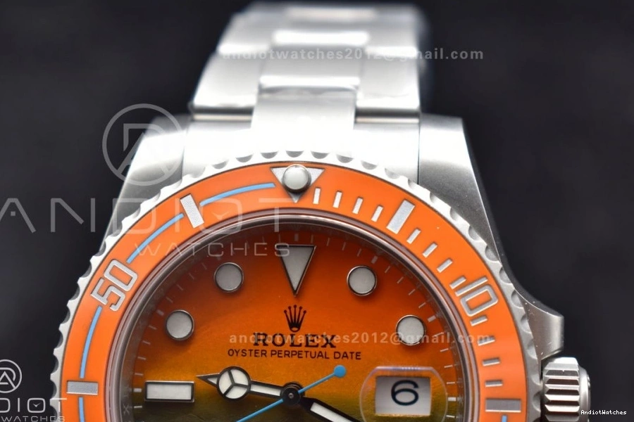 Submariner on Best Bezel 1:1 Stretchable Sandblasted Bracelet Dial Orange SS DIW Edition Orange VSF Black VS Ceramic 1161 0403